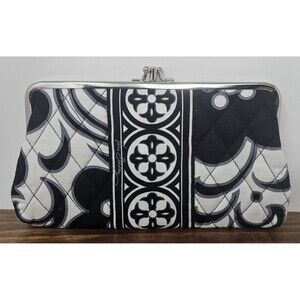 Vera Bradley Night & Day Quilted Retired Wallet Clutch Double Kisslock New 8.5x5